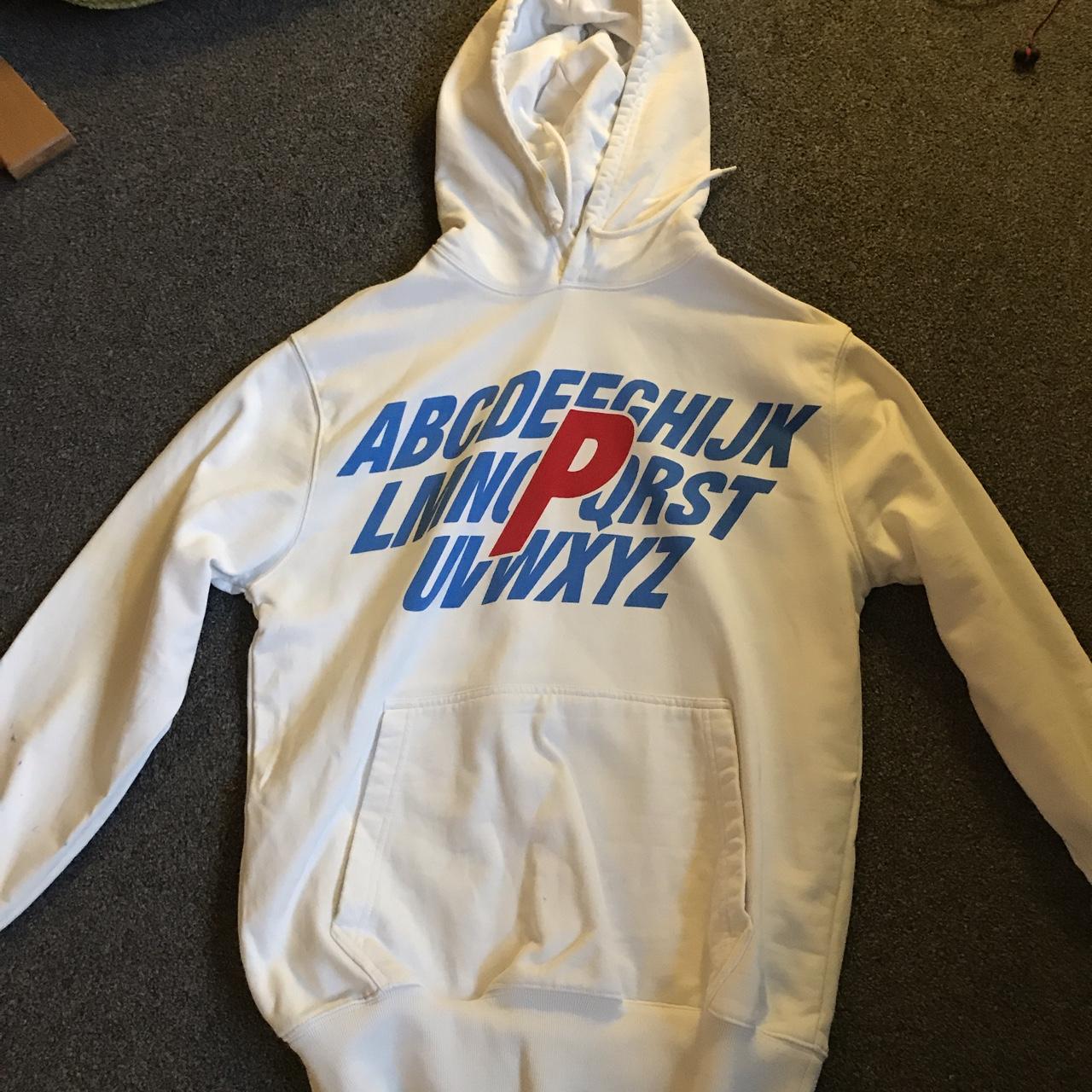 Palace deals alphabet hoodie