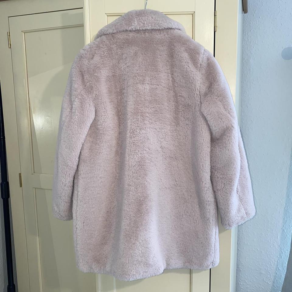 New look pink fur on sale coat