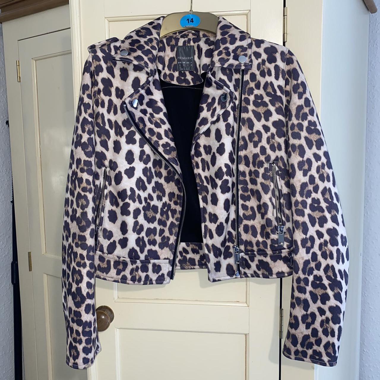 Leopard print biker jacket on sale h&m