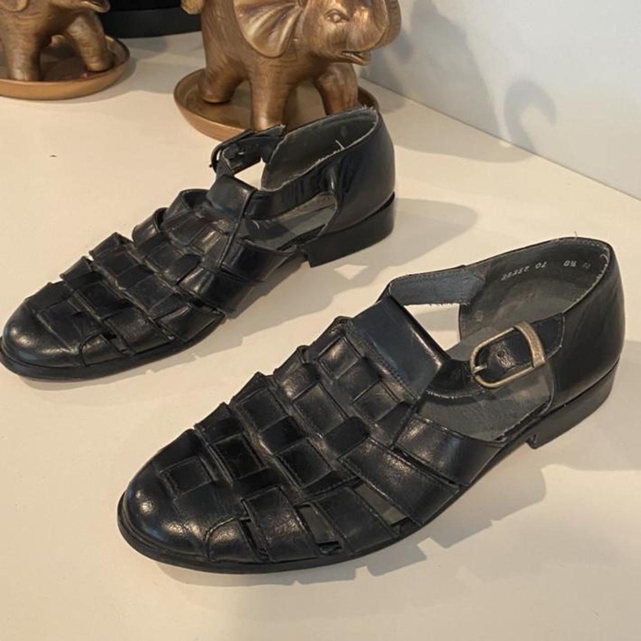 Stacy Adams 1980’s genuine leather shoes black... - Depop