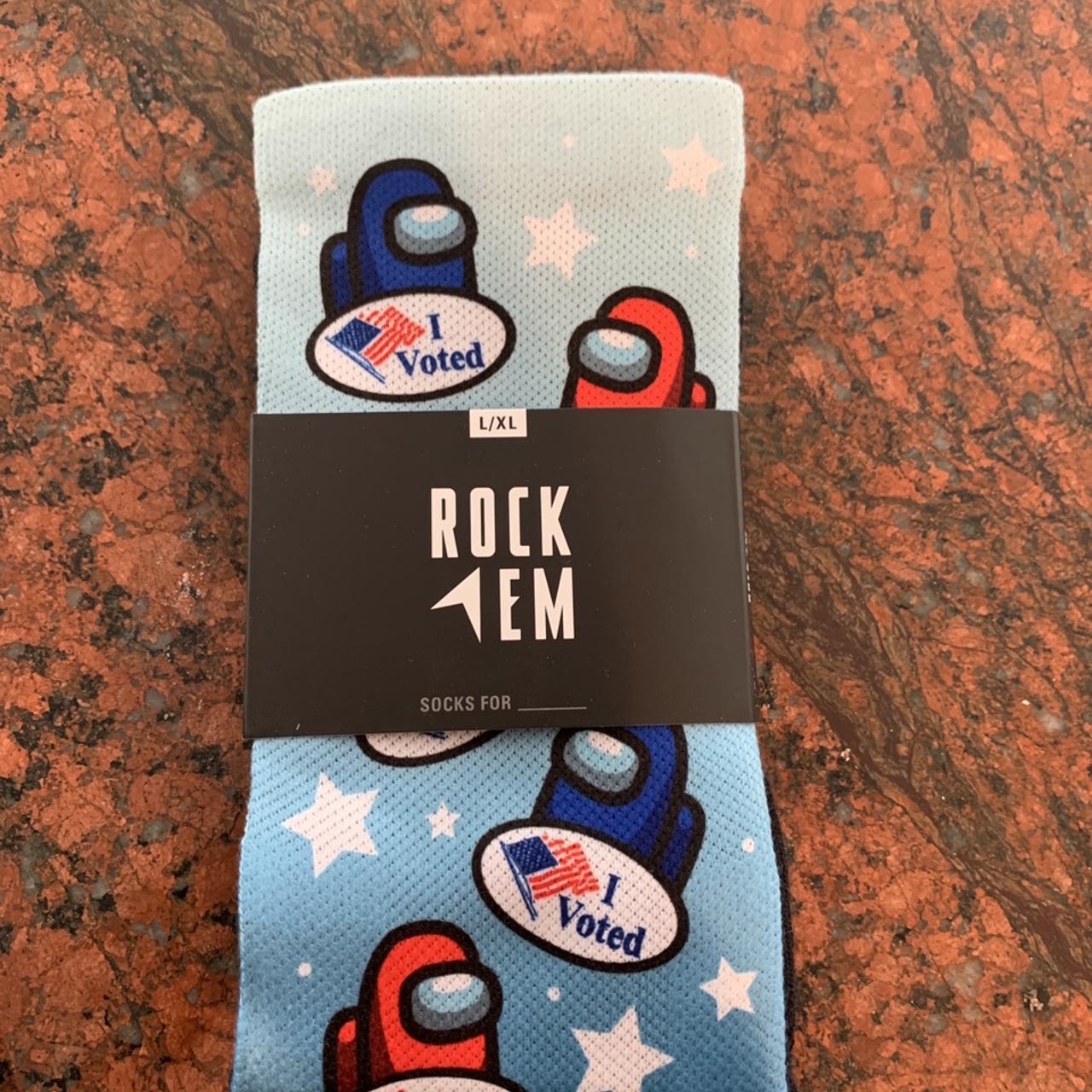 Rock Em Socks Among Us Imposter Socks I voted 🇺🇸... Depop
