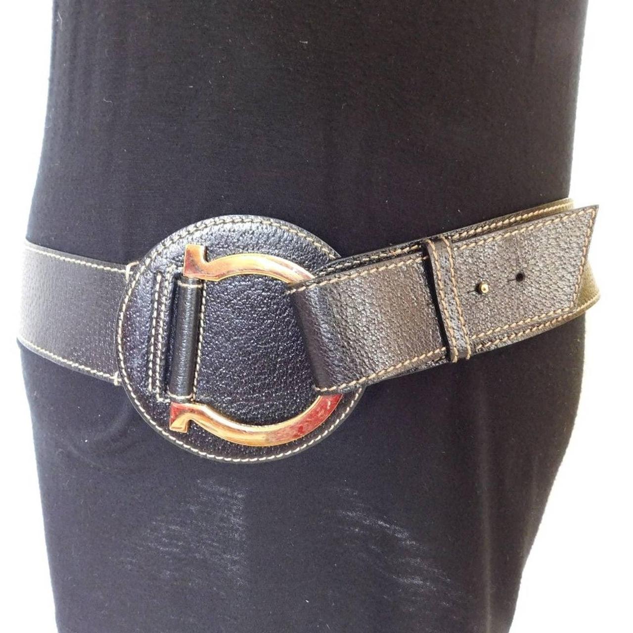 ferragamo belt black gold