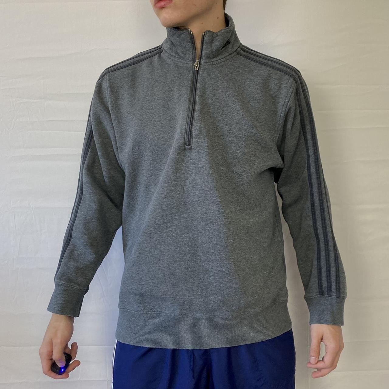 Adidas Men's Grey and Black Jacket Depop