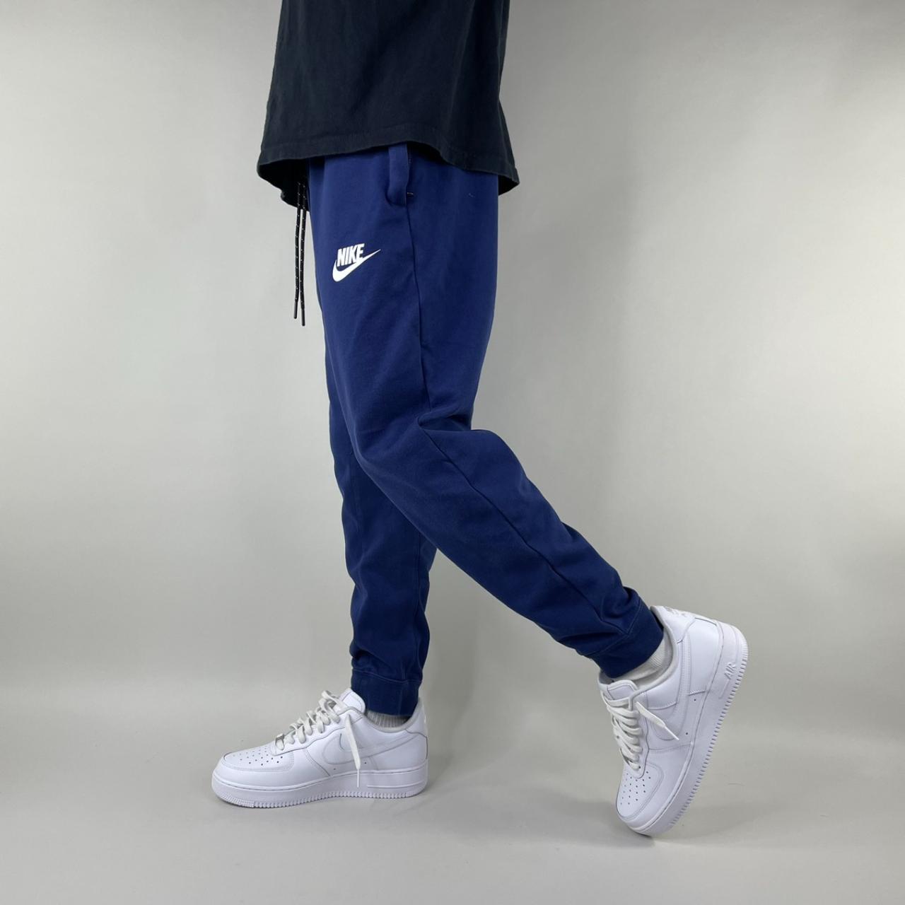 mens nike joggers navy blue