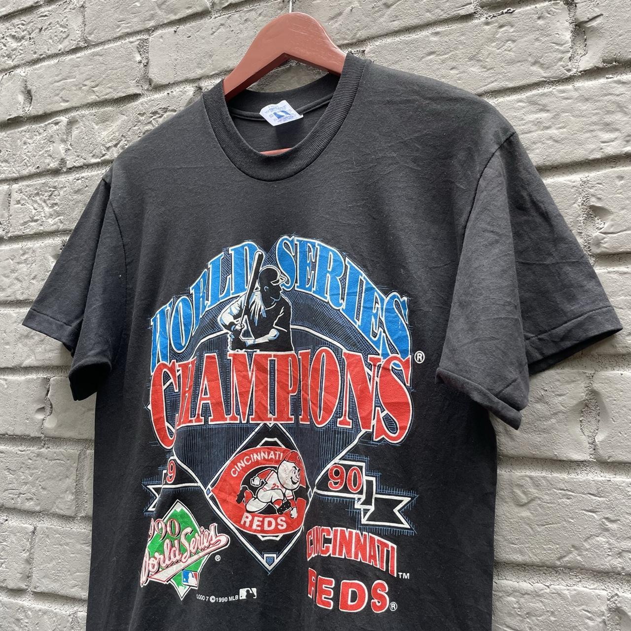 Vintage Cincinnati Reds 1990 World Champions T Shirt Tee 