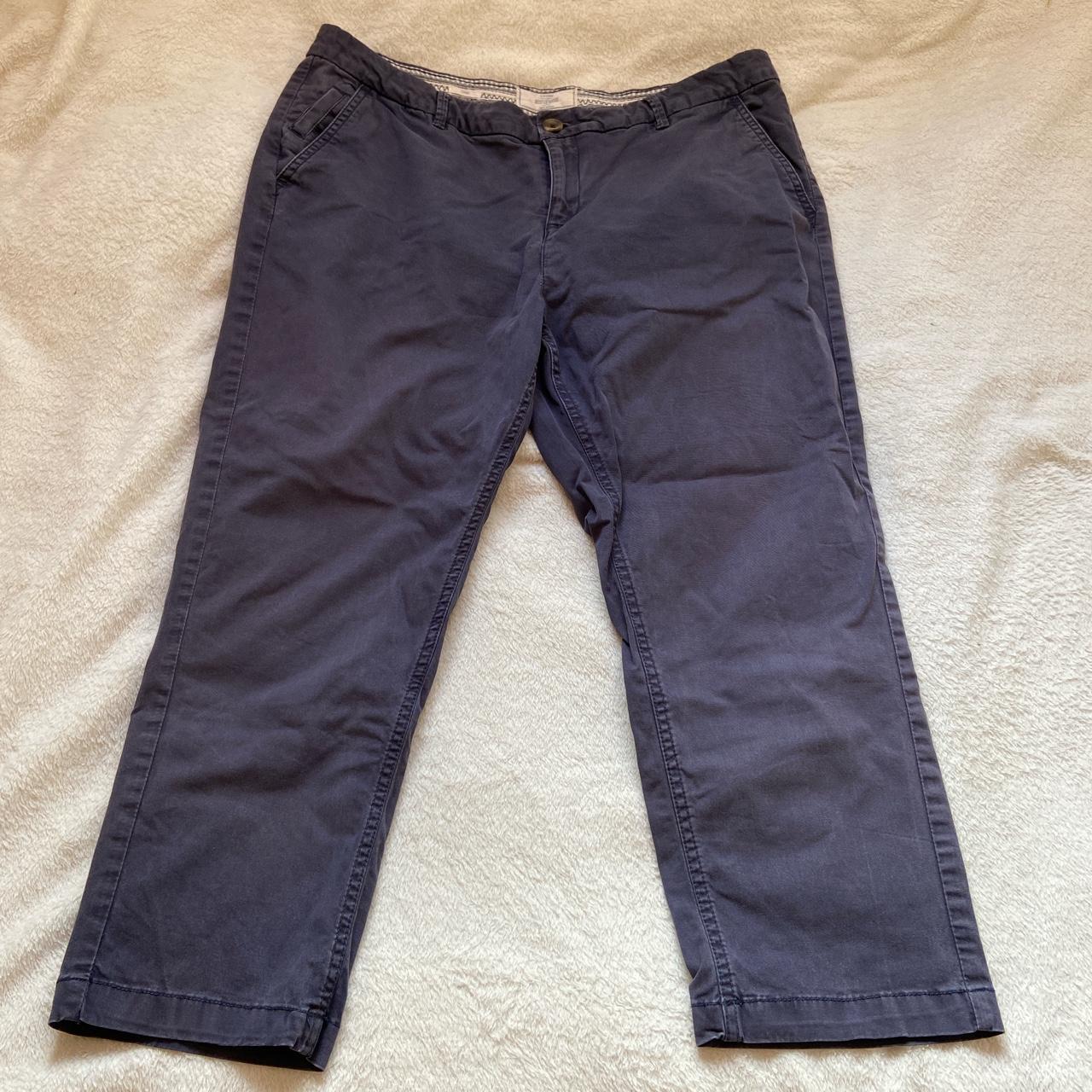 Fat face navy cropped chino jeans Size 14 In used... - Depop