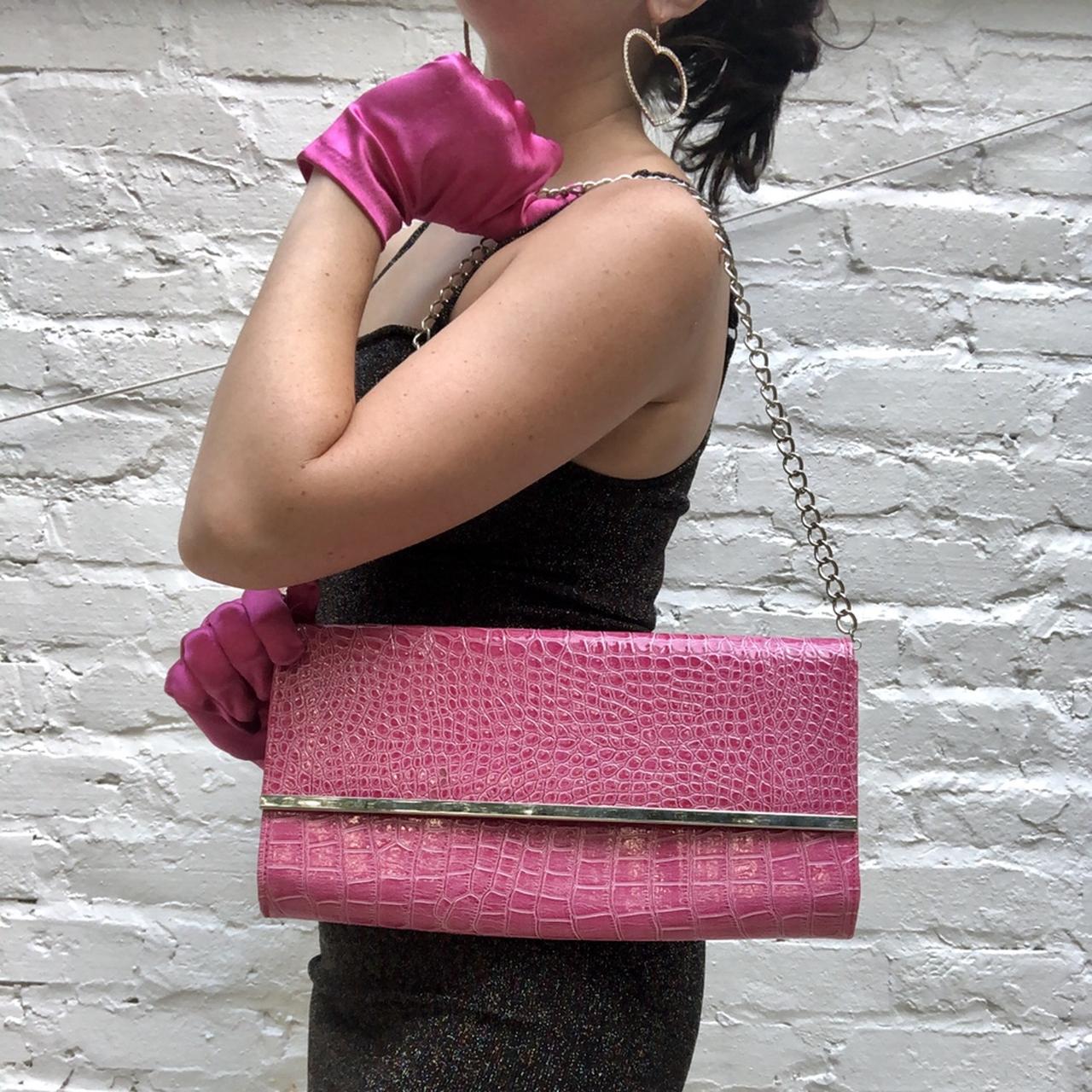 Pretty in Pink Patent Leather Clutch faux. Depop