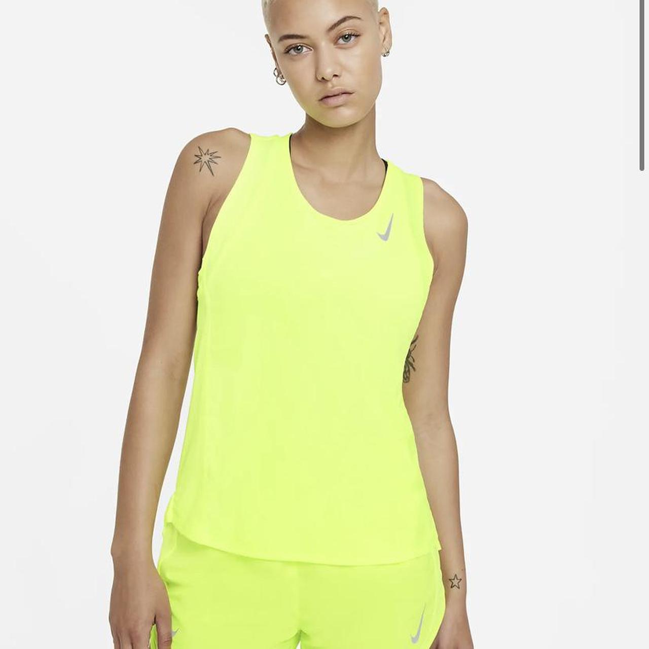 lime green nike top womens