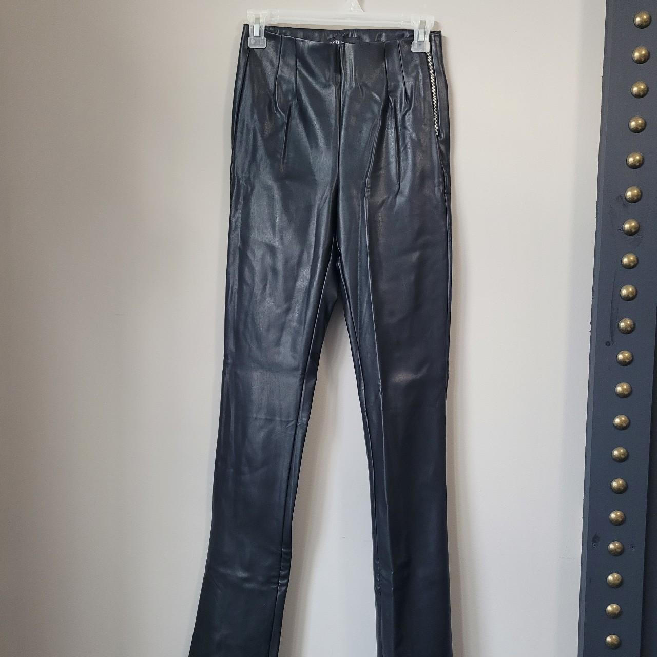 faux suede leggings zara