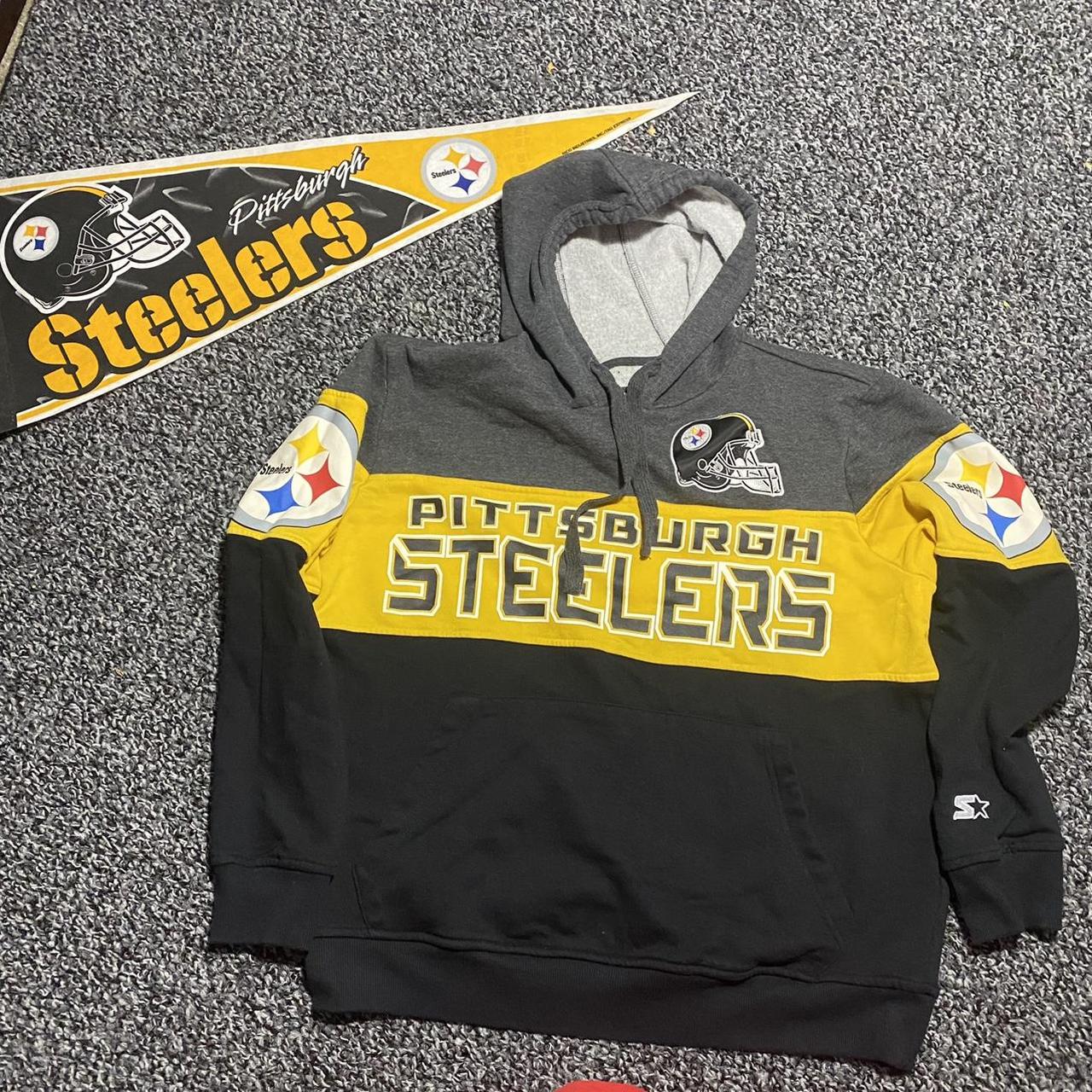 Vintage starter Pittsburgh Steelers hoodie and - Depop