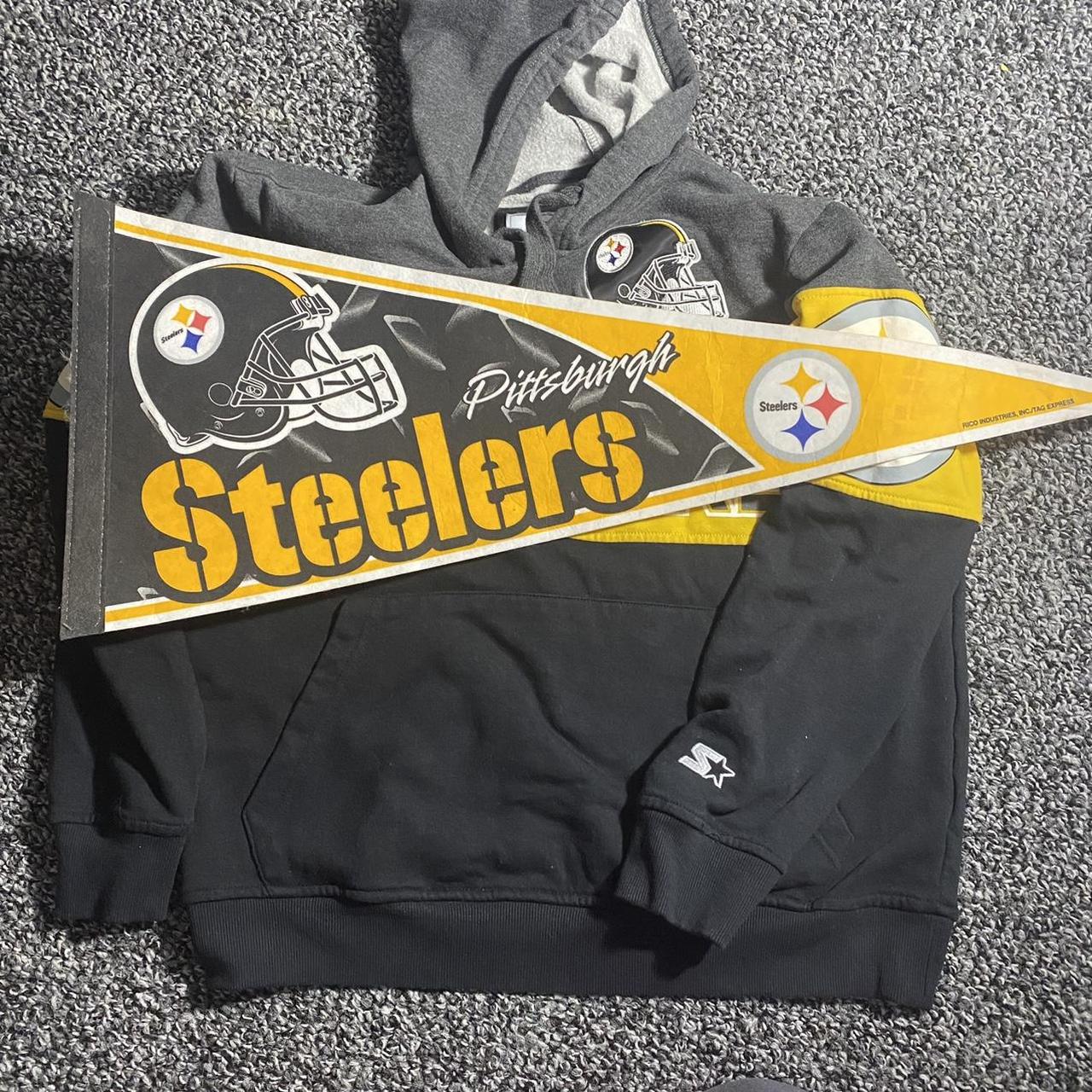 Vintage starter Pittsburgh Steelers hoodie and - Depop