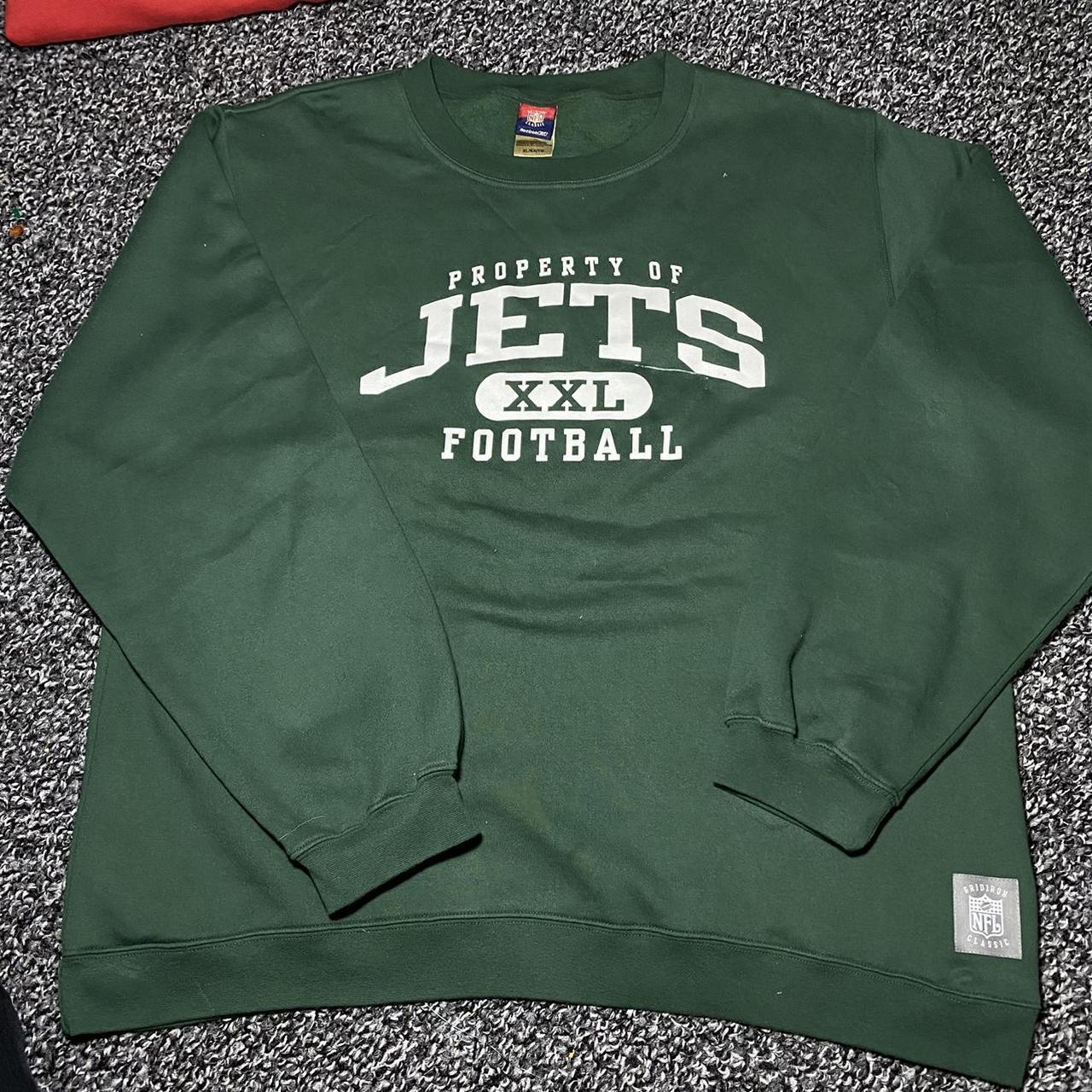 Reebok NFL New York Jets Classic Logo Long Sleeve Shirt, Green 