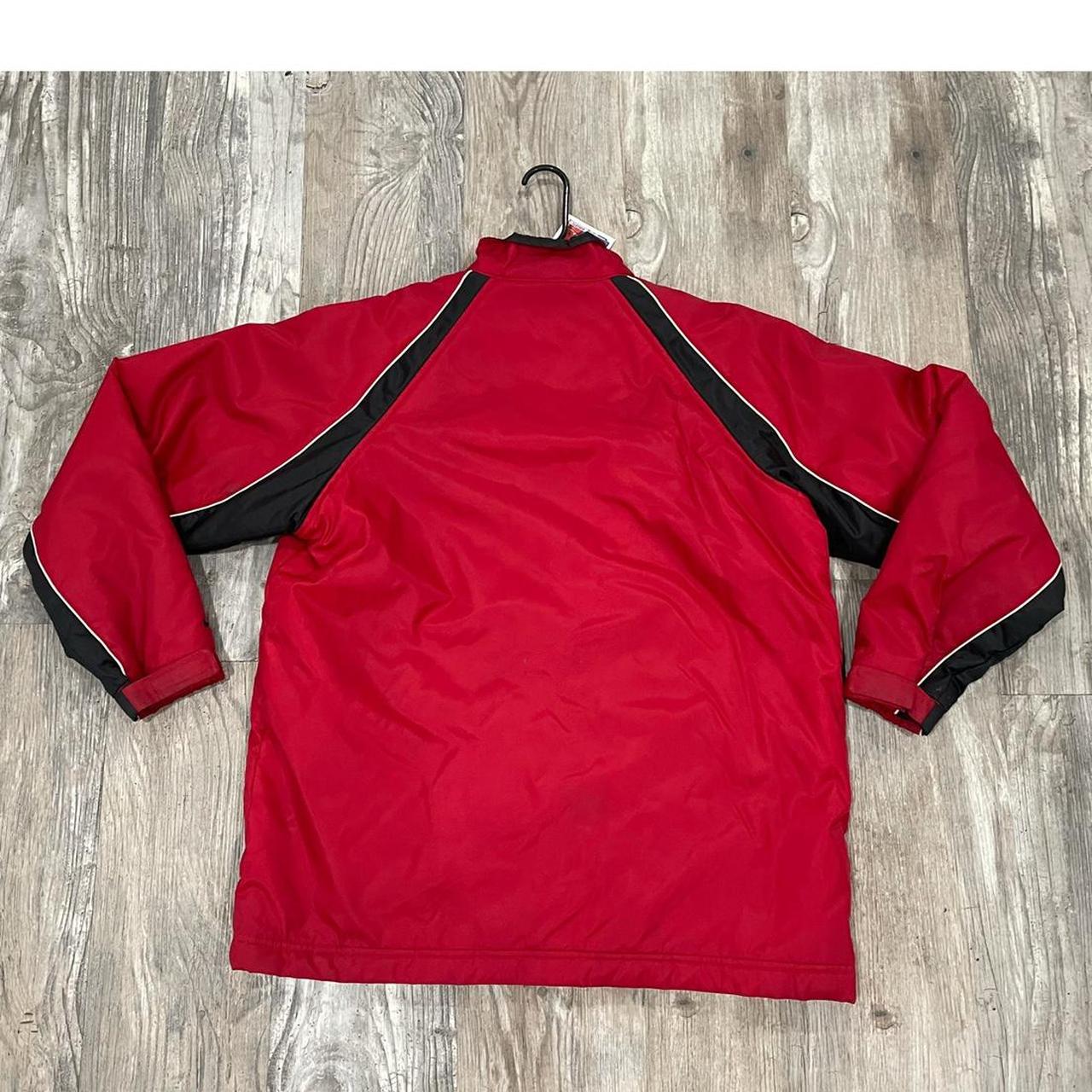 Nike Puffer Jacket Red and Black Adult Size Large... - Depop