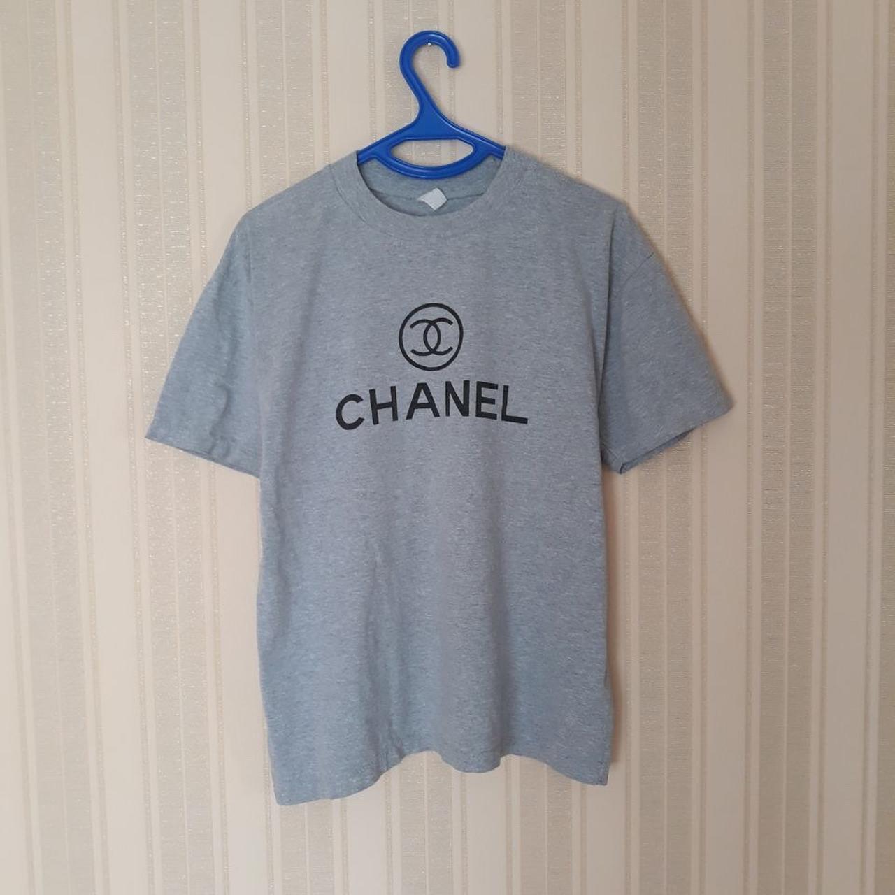 Chanel vintage big logo tee . Condition 9/10 (good... - Depop