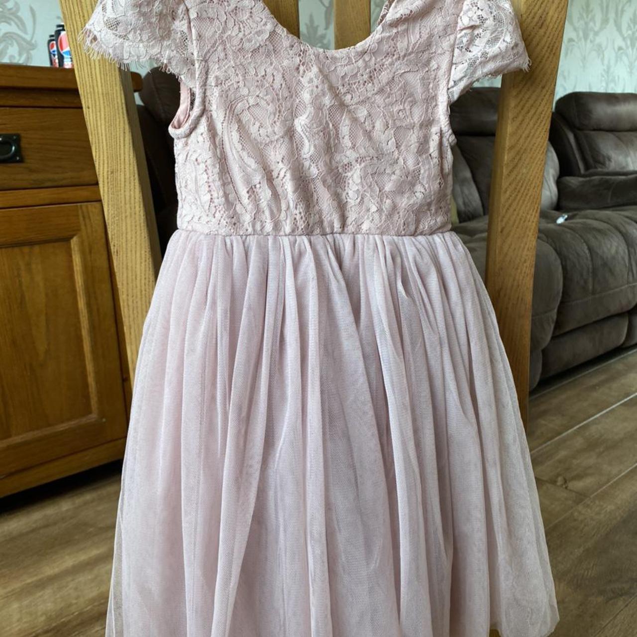 Arabella and rose dusky pink flower girl dress age 4... - Depop