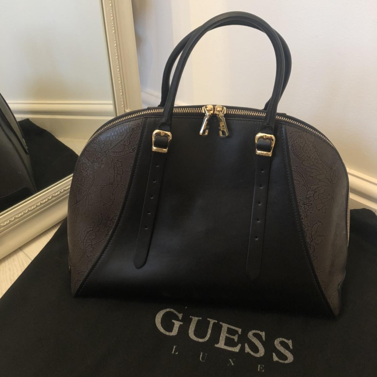 GUESS® LADY LUXE REAL LEATHER HANDBAG