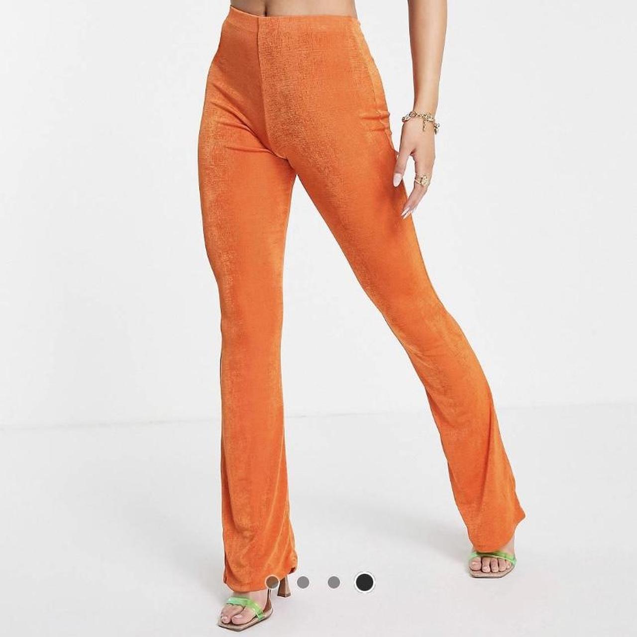 ASOS - ASYOU ruched bum flare trouser in orange,... - Depop