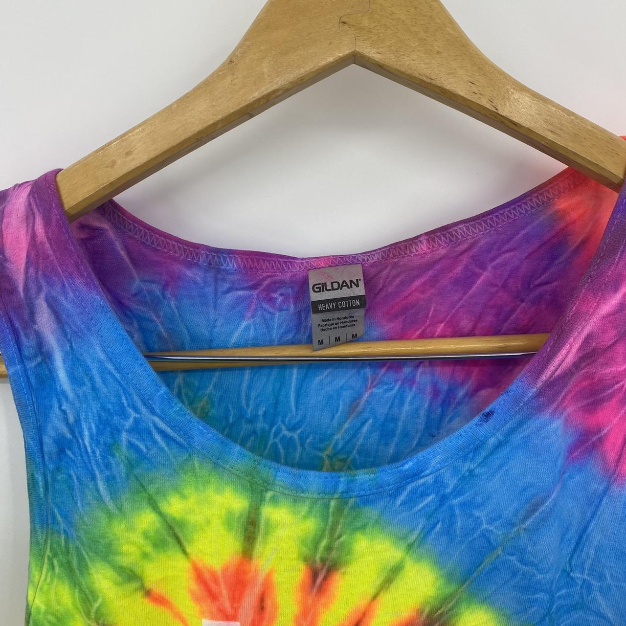 Be Kind Tie Dye Tank Top Medium Bright Rainbow Tie Depop