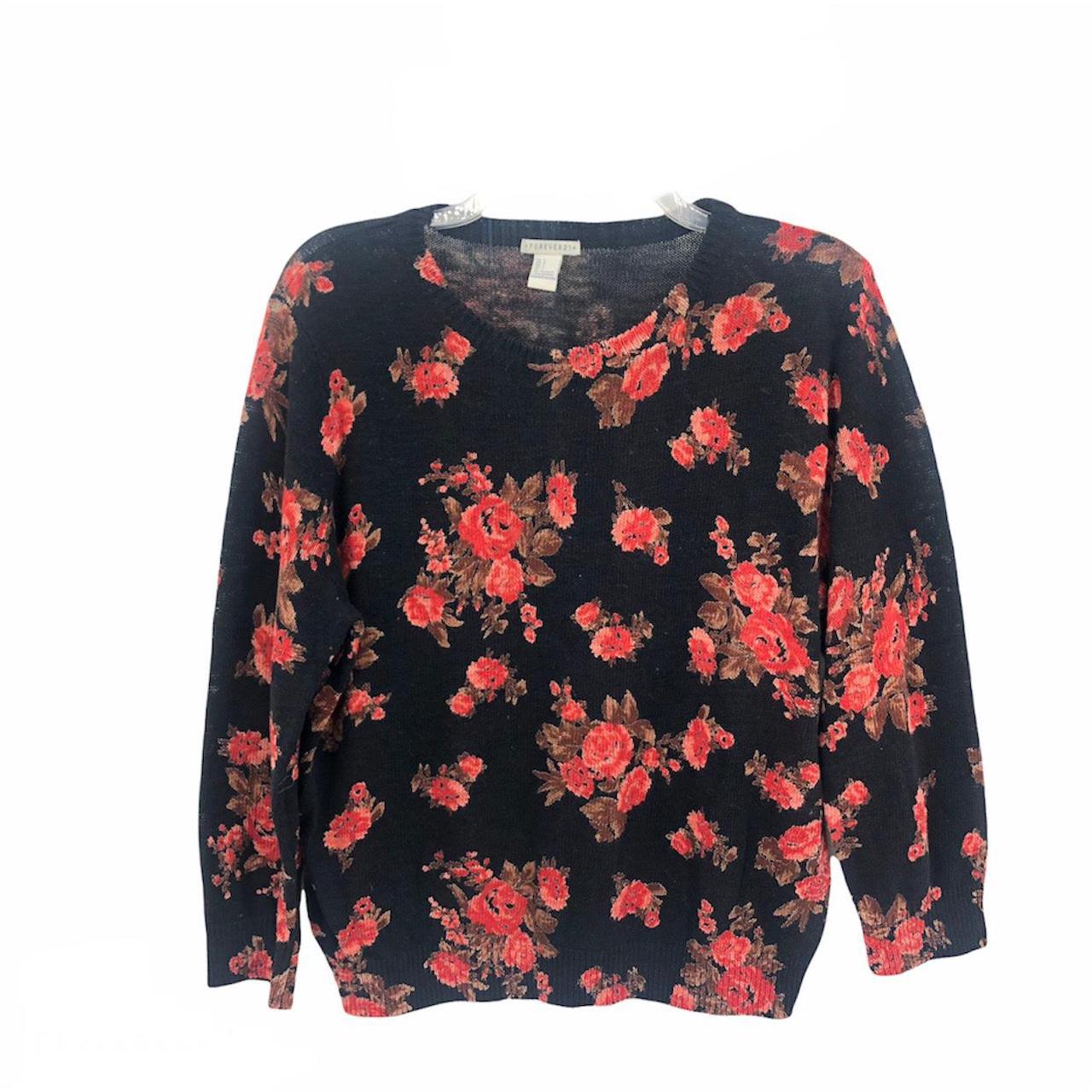 Forever 21 rose sweater hotsell