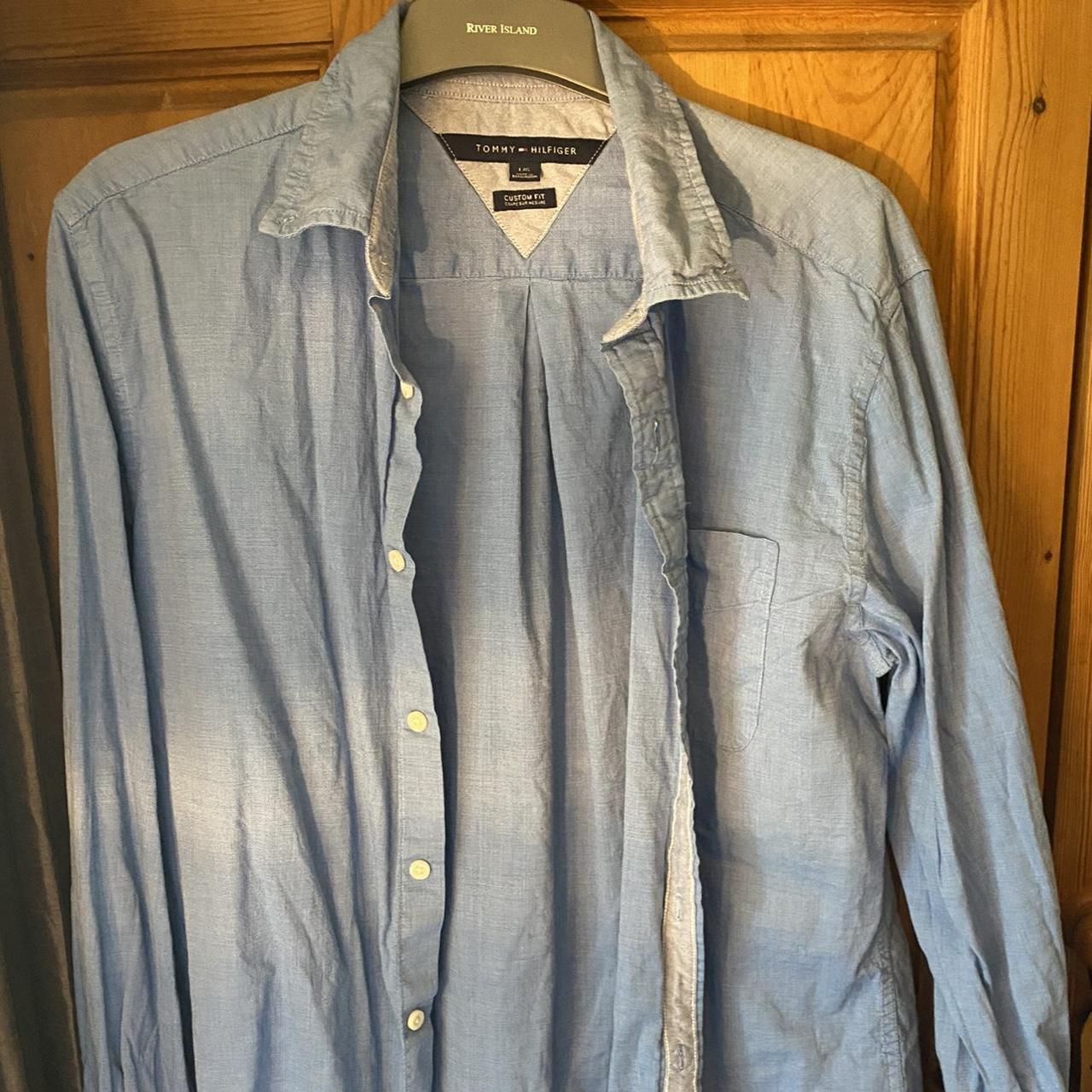 Tommy Hilfiger shirt Light blue colour Size large... - Depop