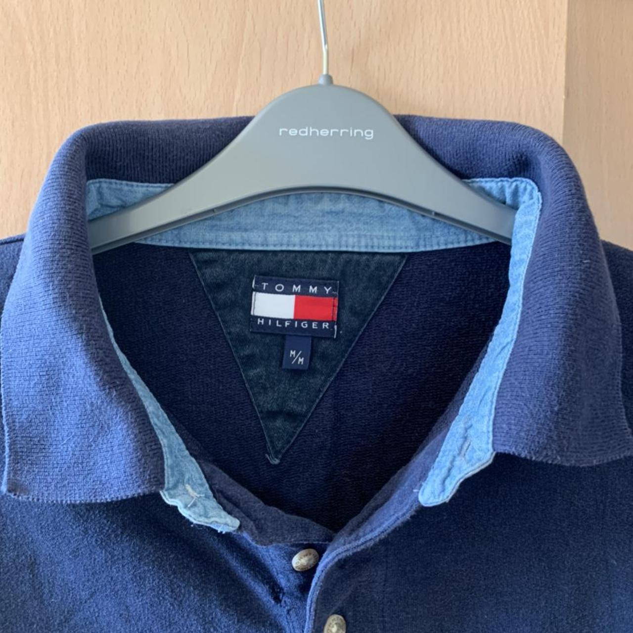 Tommy Hilfiger Men's Yellow and Navy Shirt | Depop