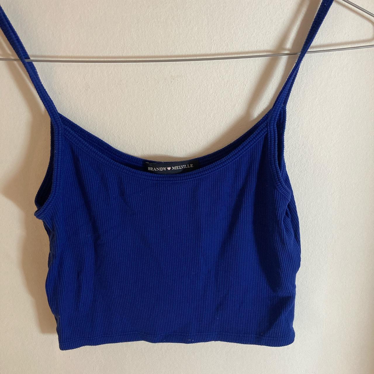 Blue Brandy Melville crop top - Depop