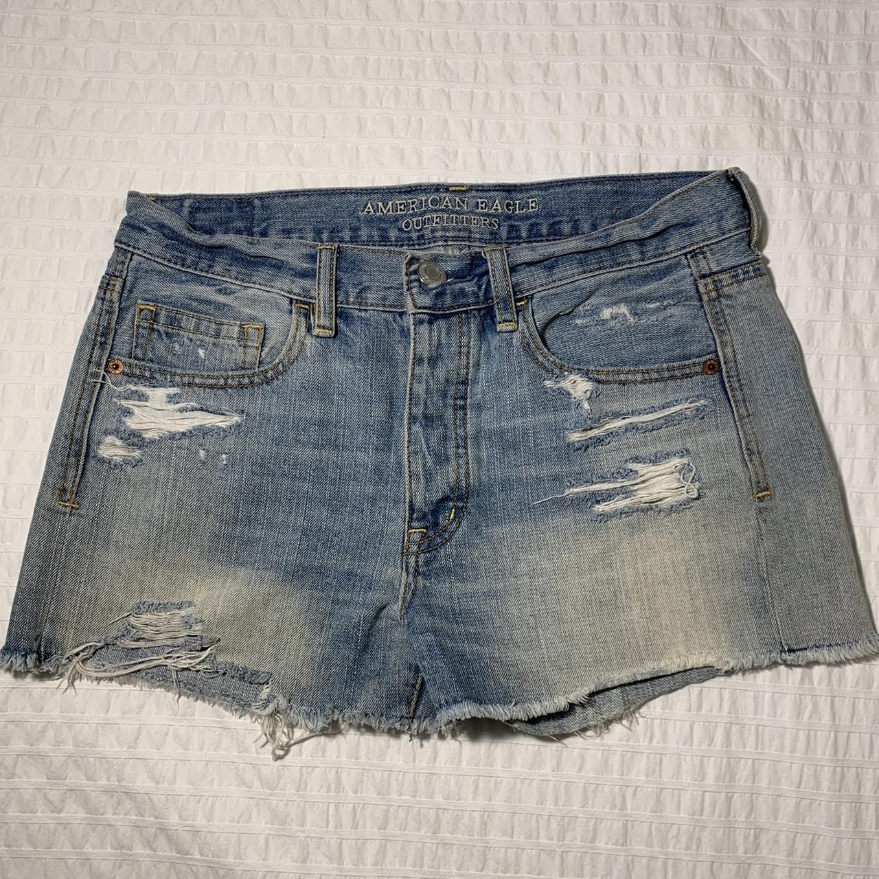 barely worn American Eagle denim shorts - Depop