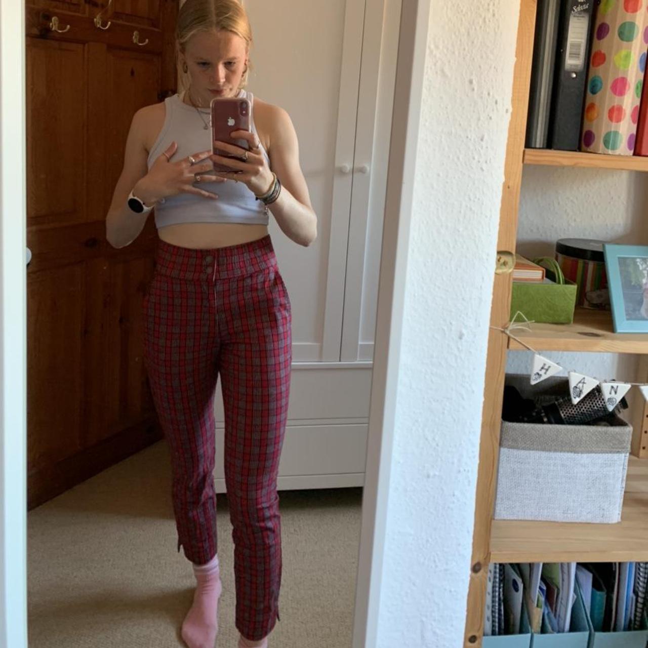 Hollister checked shop trousers