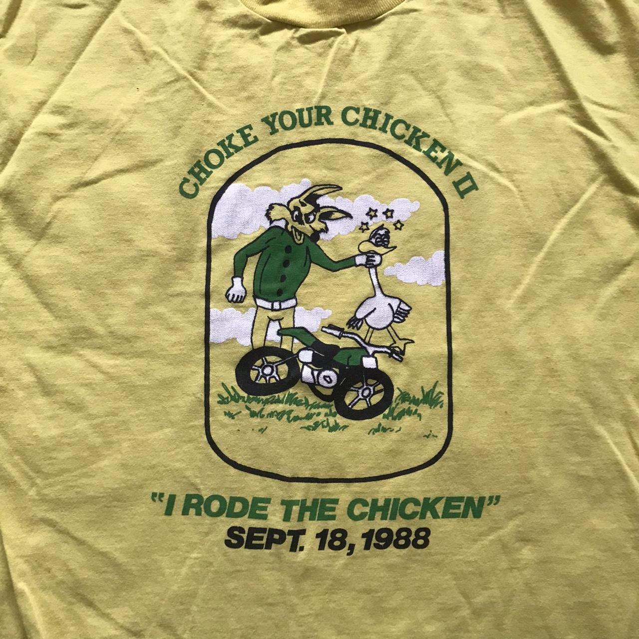 Vintage 80s single stitch Choke your chicken 2 "I... Depop