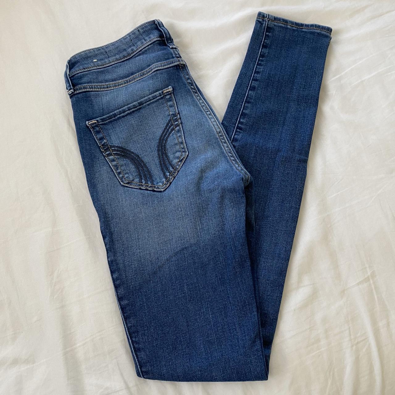 Hollister High Rise Super Skinny Jeans Dark... - Depop