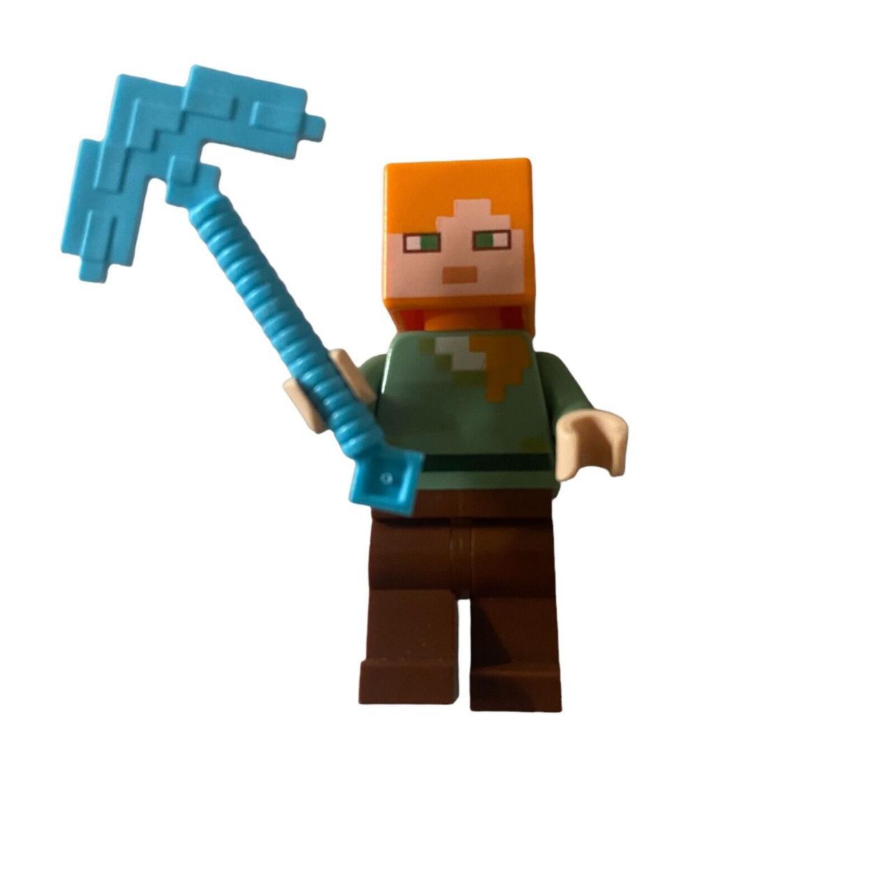 LEGO Minecraft Alex with Iron Pick Axe Minifig Mini... - Depop