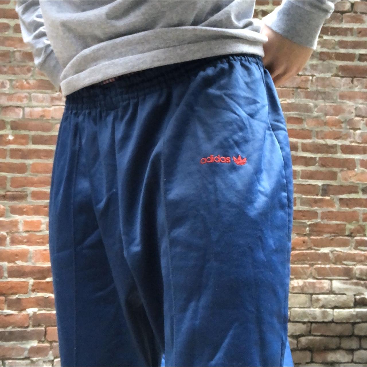 VINTAGE Blue adidas sweatpants Size XL Condition... Depop