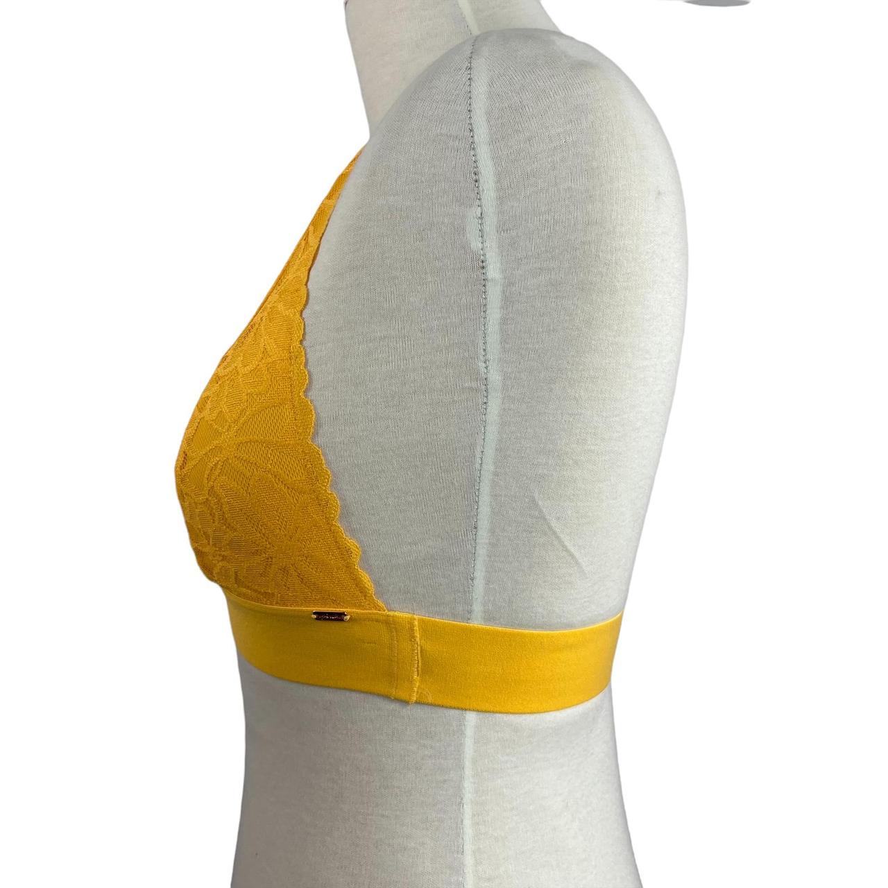 Victoria's Secret Women's Yellow Bra Depop