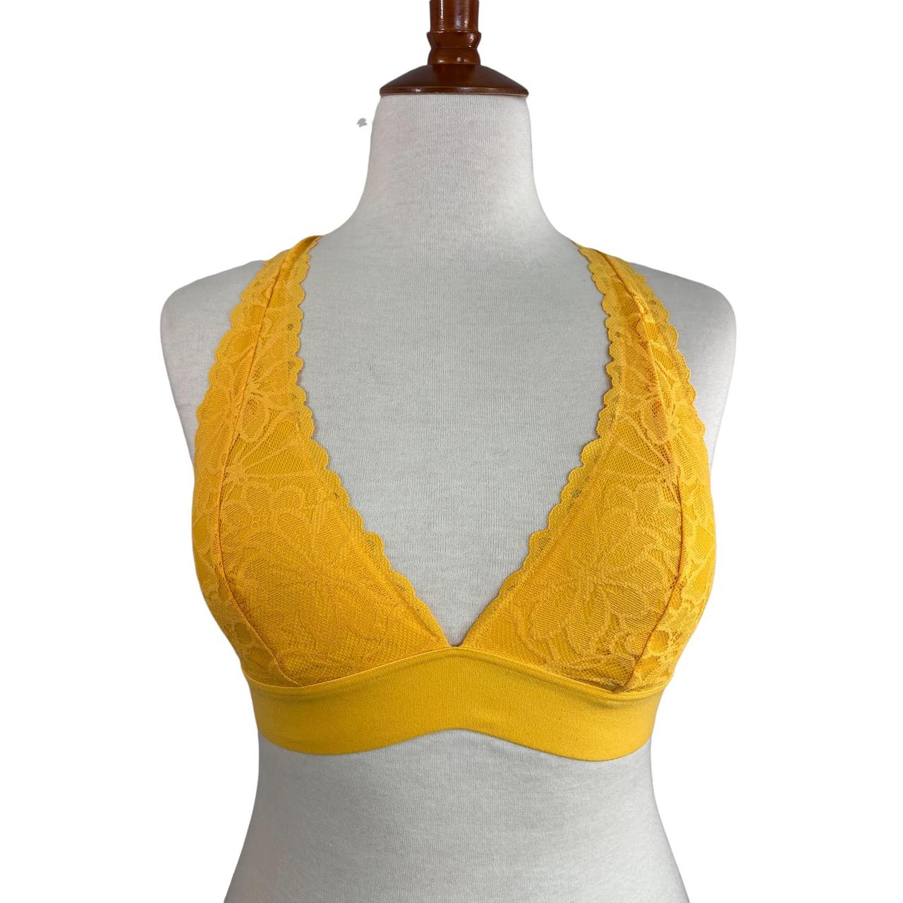 Victorias Secret Womens Yellow Bra Depop 