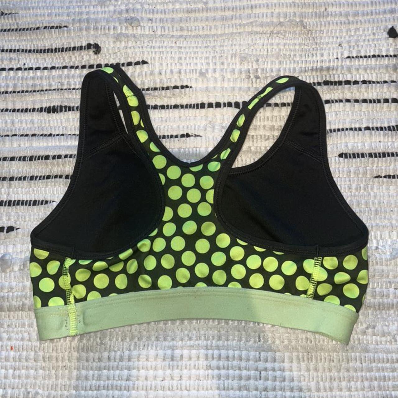 Nike sports bra Neon yellow and black 9/10 - Depop