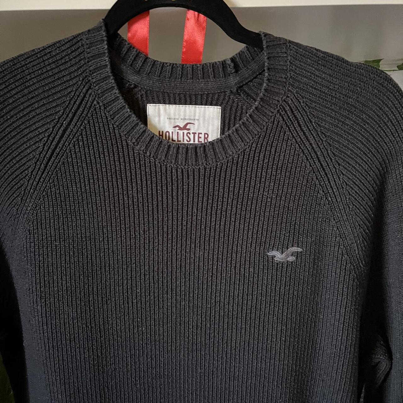 Black knit Hollister Jumper. Super cosy and perfect... Depop