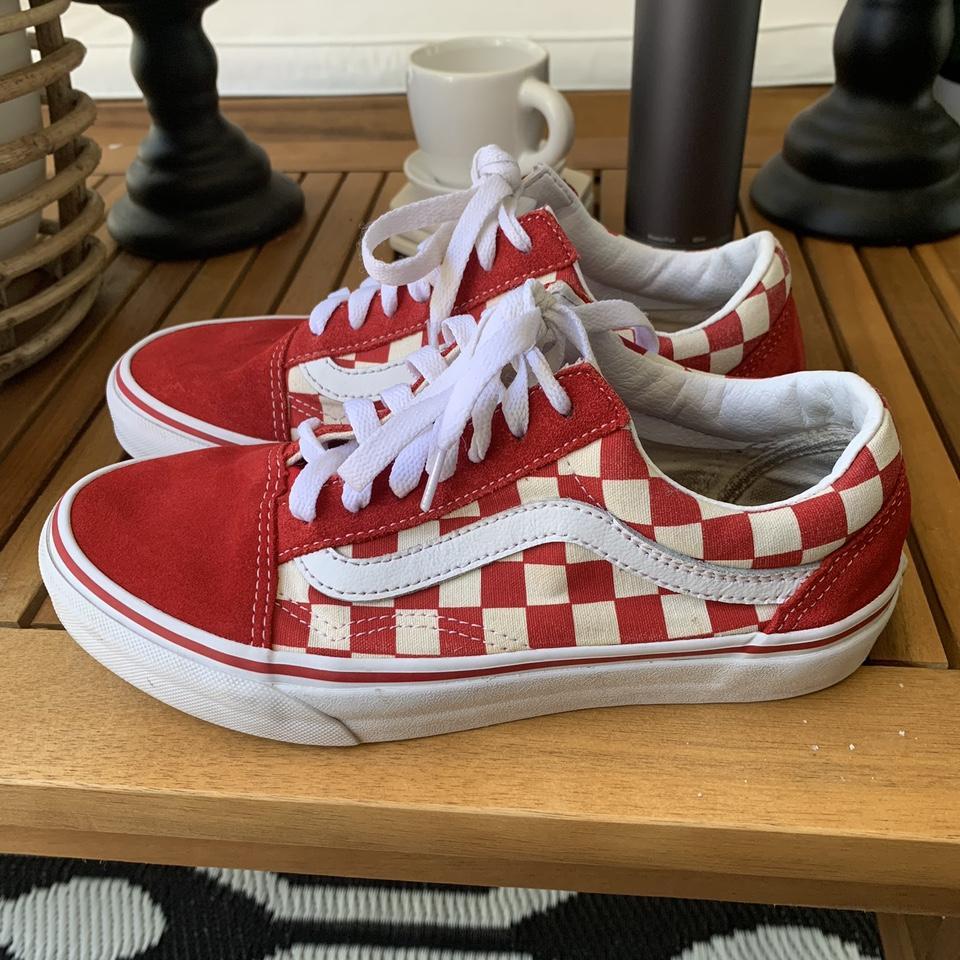red checkered vans old skool
