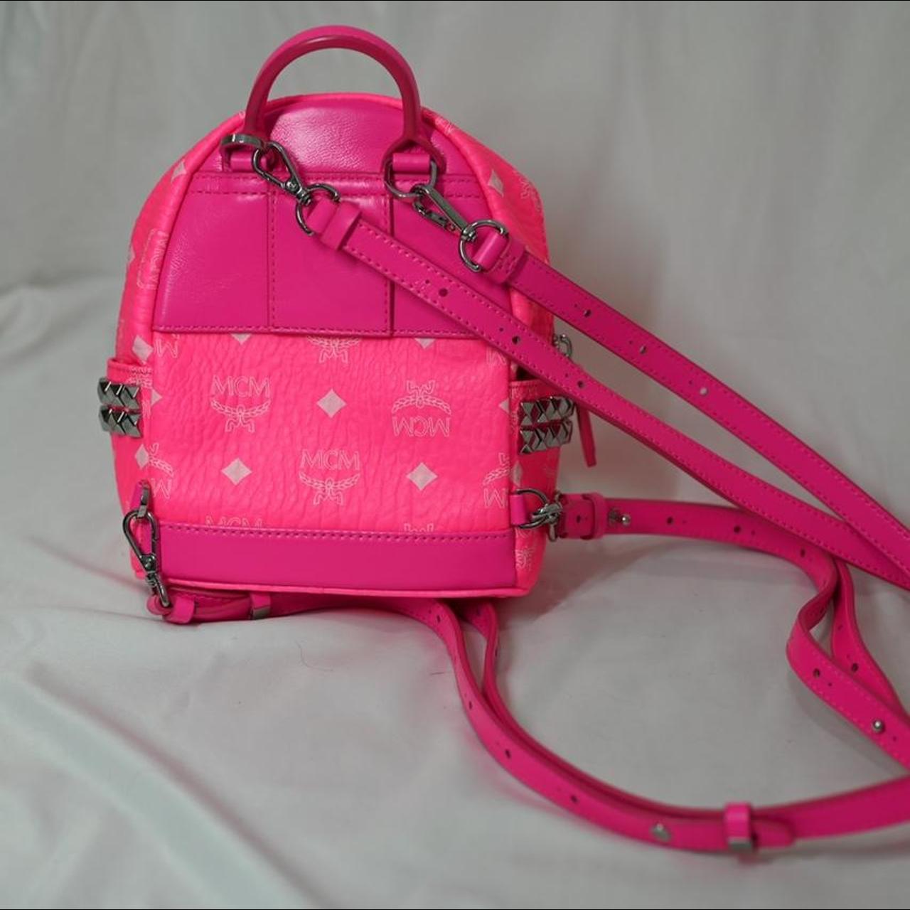 MCM Mini Backpack Stark Visetos Neon... Depop