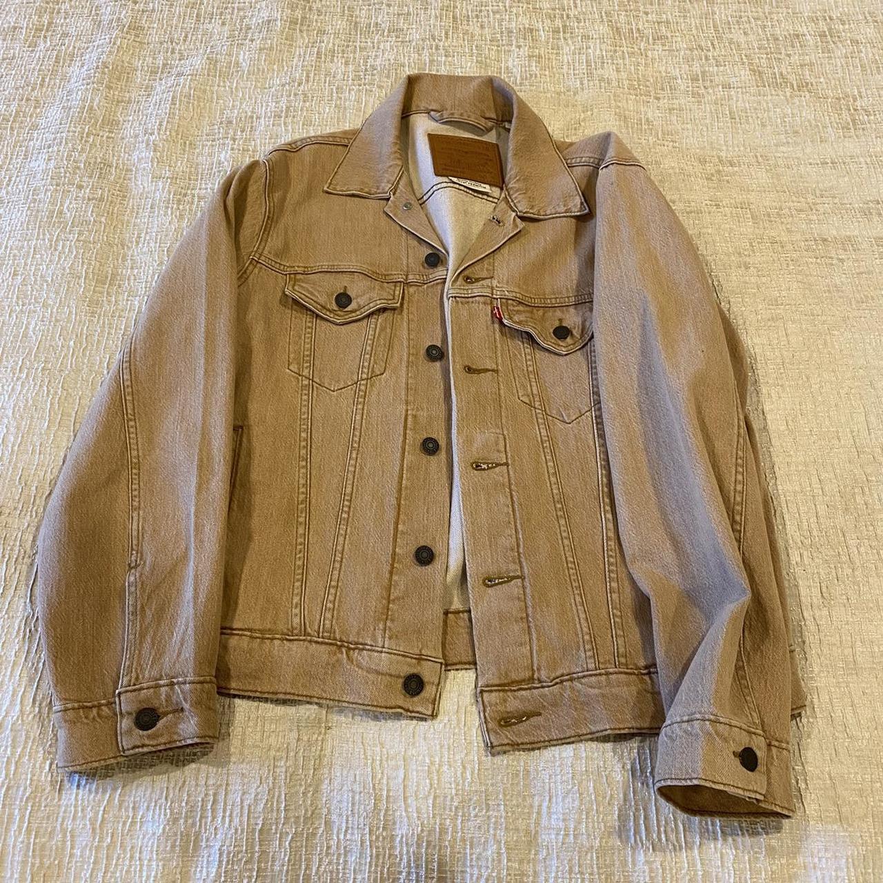 levis jean jacket brown