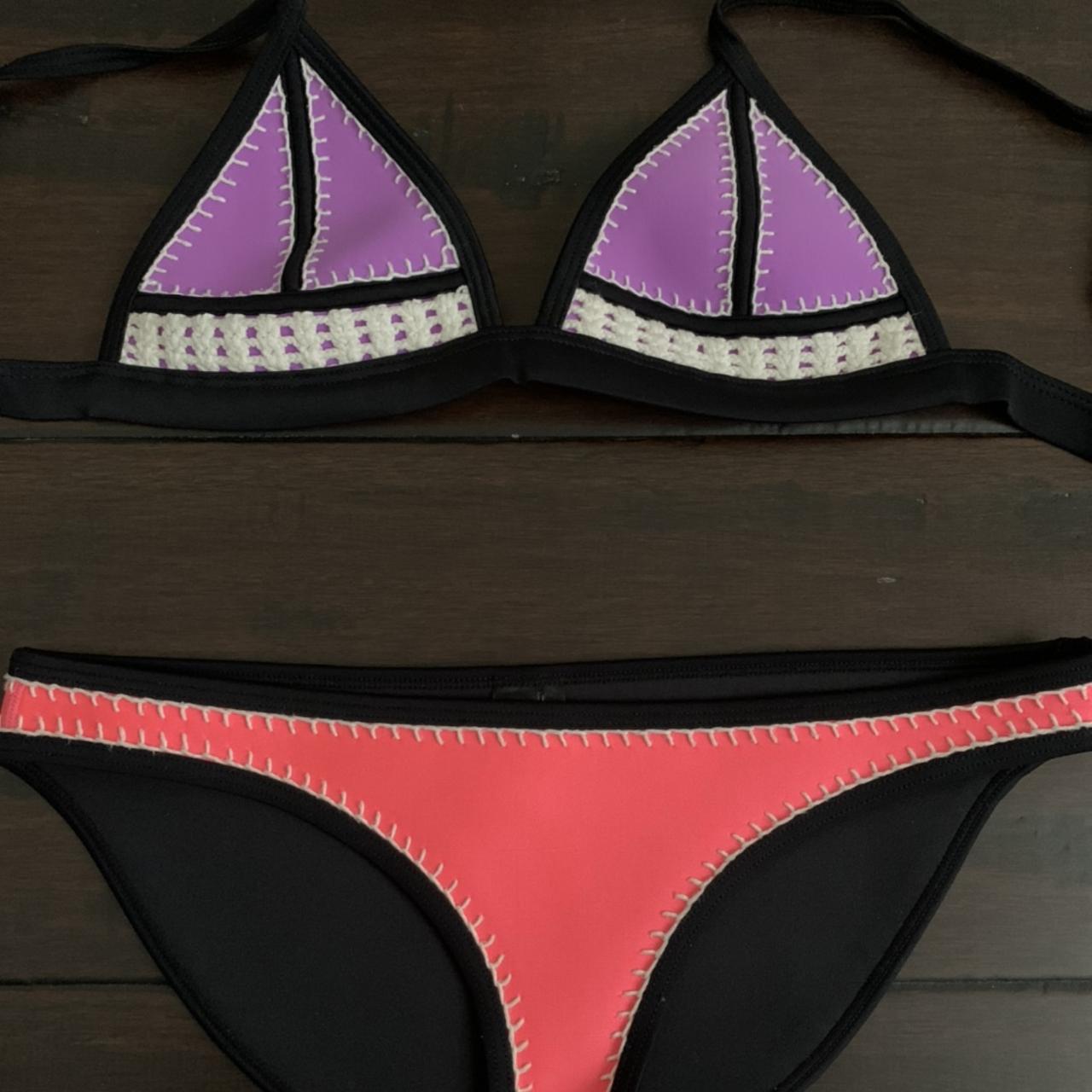 Authentic purple Triangl bikini top in neoprene with Depop