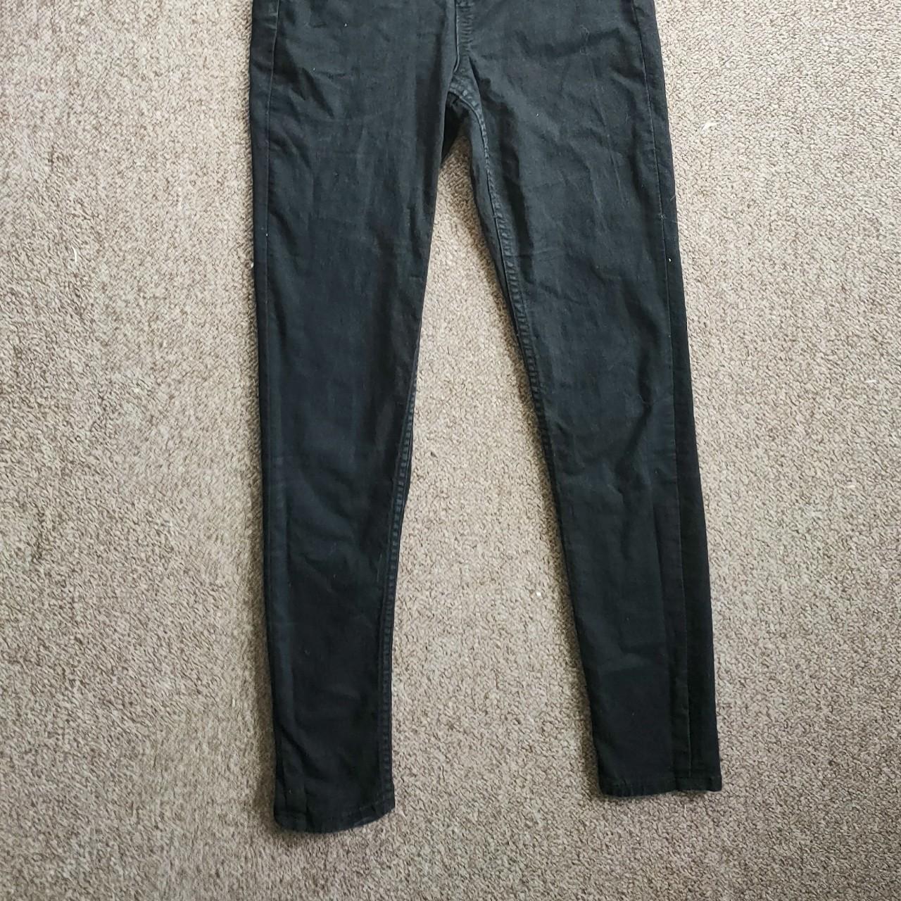 Dungarees Material denim Colour black Size 8... Depop