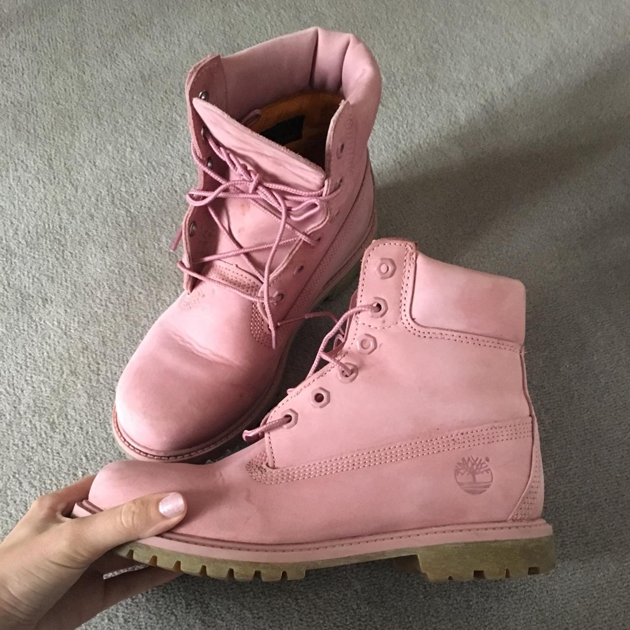 Pink timbs womens hotsell