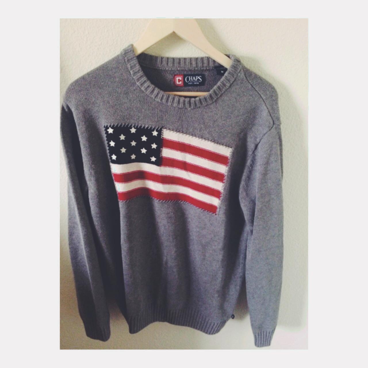 Chaps American Flag sweater - Depop