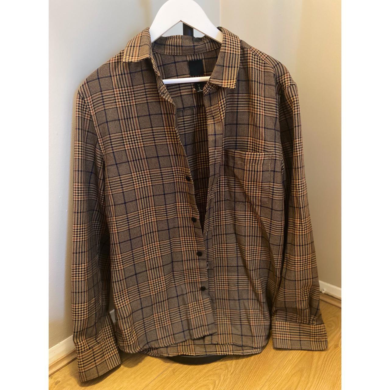 FREE UK SHIPPING‼️ 🐢 Brown checkered shirt 🐢 Depop