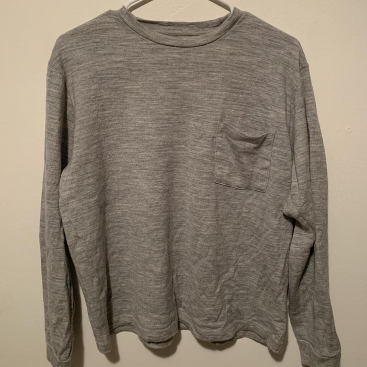 Beams Plus 100% wool long sleeve pocket tee Made in... - Depop