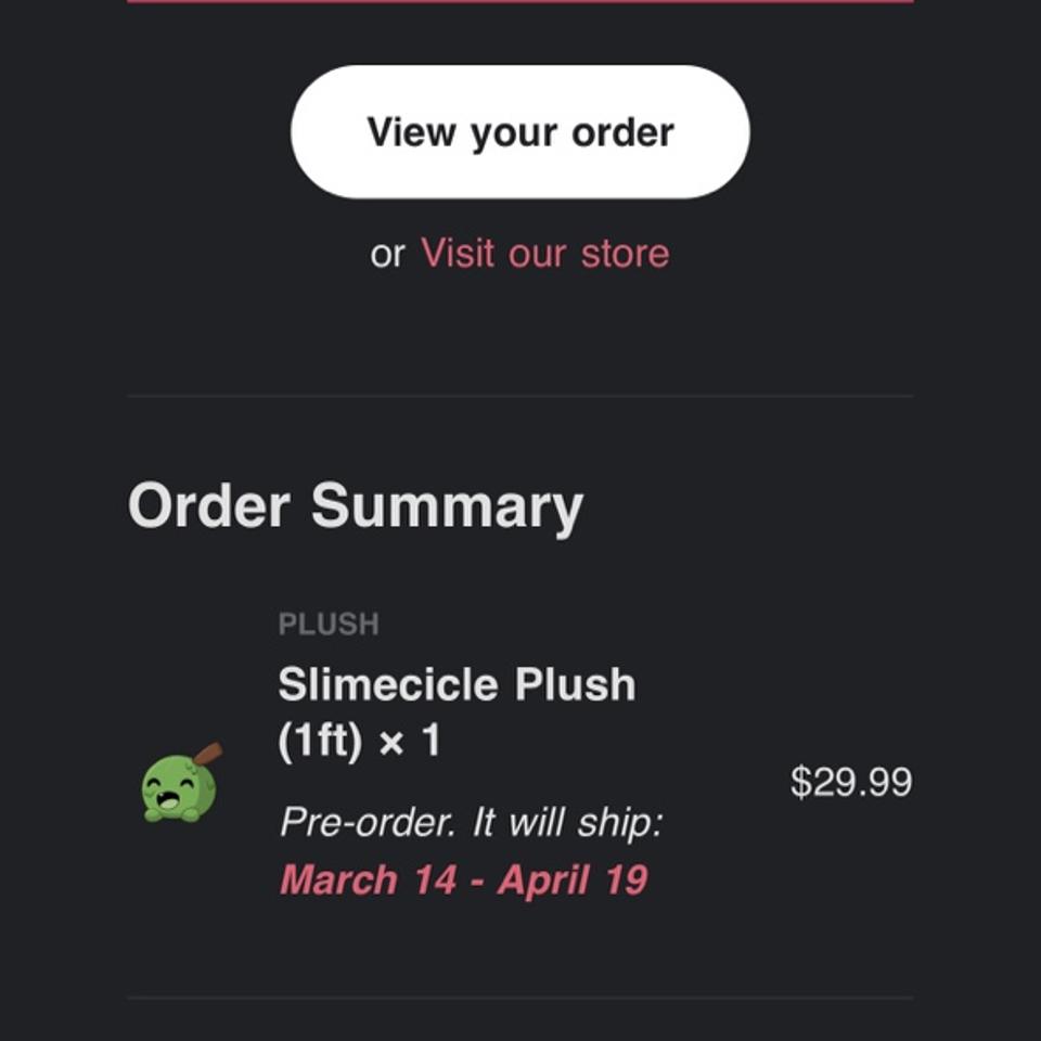 slimecicle 2ft plush