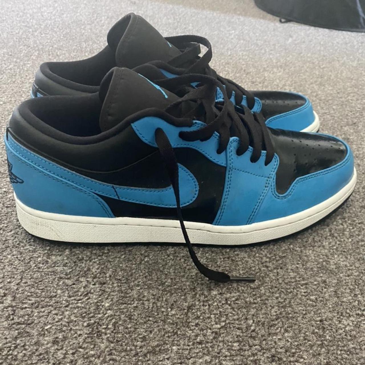 Jordan 1 Low - Laser Blue - Good Condition Size 10... - Depop