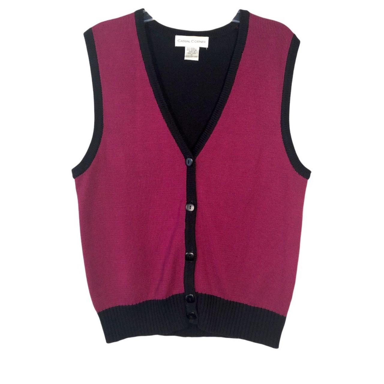 Vtg 90s Casual Corner Sleeveless Colorblock Grandma... Depop