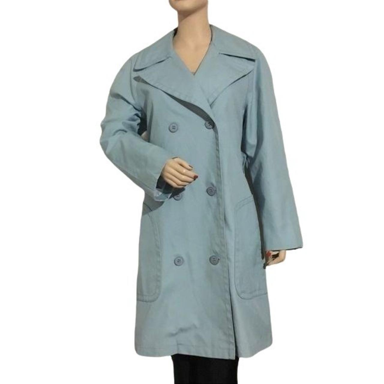 London Fog Women's Blue Coat | Depop