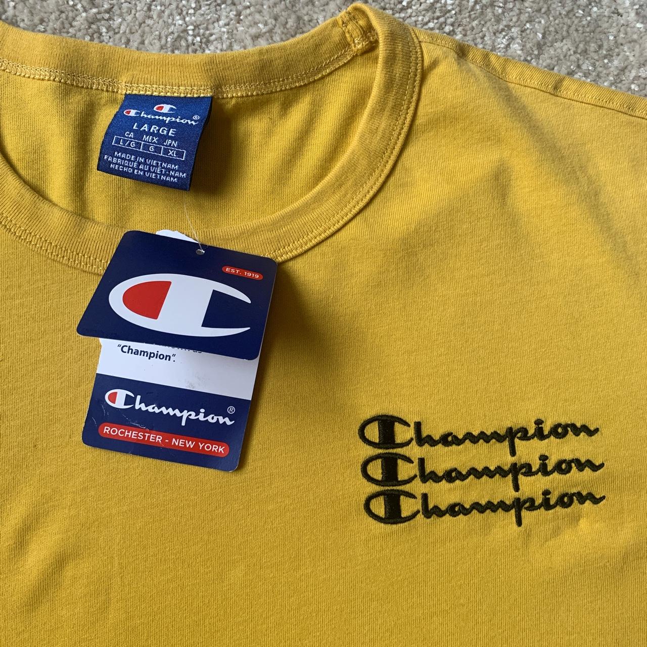 Champion Men's T-Shirt - Yellow - XL